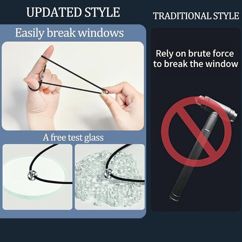 سوار كسر نافذة السيارة، حزام معصم لكسر زجاج السيارة، أداة الهروب في حالات الطوارئ، أداة إنقاذ ذاتية مع خرزة من كربيد التنجستين، سوار أمان مقسى بنافذة مكسورة محملة بزنبرك السيارة، الهروب السريع in Kuwait