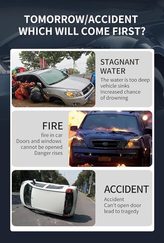 سوار كسر نافذة السيارة، حزام معصم لكسر زجاج السيارة، أداة الهروب في حالات الطوارئ، أداة إنقاذ ذاتية مع خرزة من كربيد التنجستين، سوار أمان مقسى بنافذة مكسورة محملة بزنبرك السيارة، الهروب السريع in Kuwait