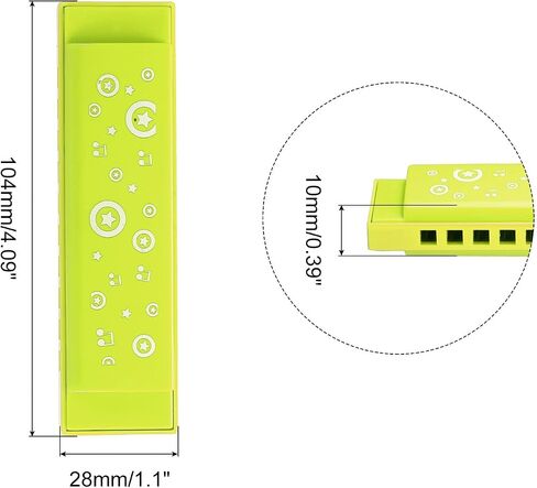 PATIKIL Translucent Harmonica Assorted Colors 10 Holes Green ABS Harp Mouth for Educational Musical Instruments Beginners Adults Professionals in Saudi Arabia