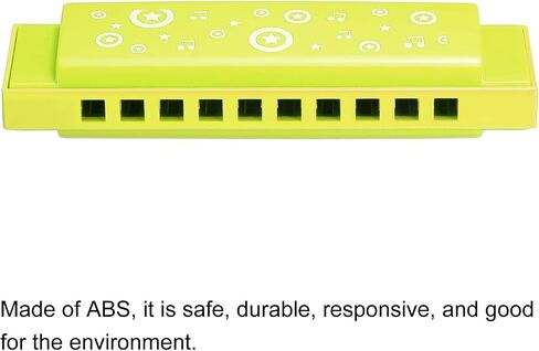 PATIKIL Translucent Harmonica Assorted Colors 10 Holes Green ABS Harp Mouth for Educational Musical Instruments Beginners Adults Professionals in Saudi Arabia