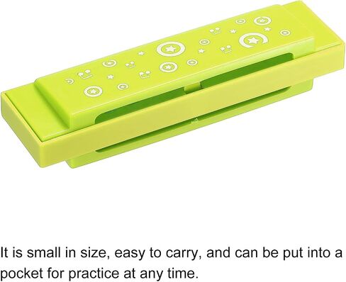 PATIKIL Translucent Harmonica Assorted Colors 10 Holes Green ABS Harp Mouth for Educational Musical Instruments Beginners Adults Professionals in Saudi Arabia