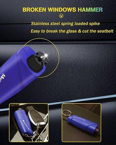 Car Window Breaker Seat Belt Cutter, Glass Breaker Emergency Self Rescue Tool,Pack of 2 in Saudi Arabia