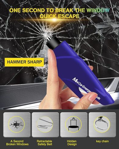 Car Window Breaker Seat Belt Cutter, Glass Breaker Emergency Self Rescue Tool,Pack of 2 in Saudi Arabia