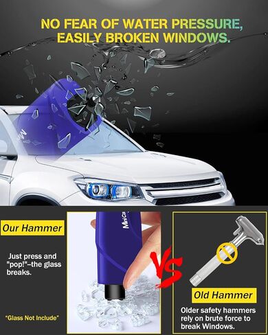 Car Window Breaker Seat Belt Cutter, Glass Breaker Emergency Self Rescue Tool,Pack of 2 in Saudi Arabia