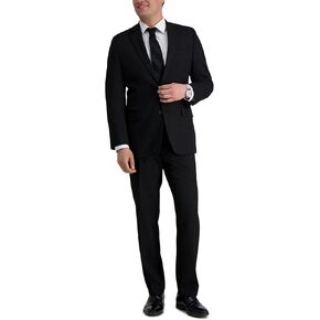 Haggar Men's Premium Stretch Tailored Fit Suit Separates Jackets, Blue Heather-Pant, 36x32