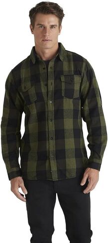 Burnside Men's Yarn-Dyed Long Sleeve Flannel Shirt in Kuwait
