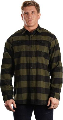 Burnside Men's Yarn-Dyed Long Sleeve Flannel Shirt in Kuwait