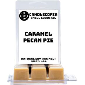 Caramel Pecan Pie Strongly Scented Hand Poured Vegan Wax Melts, 12 Scented Wax Cubes, 6.4 Ounces in 2 x 6-Packs