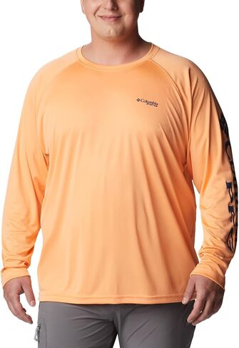 Columbia Men's Terminal Tackle Long Sleeve Shirt, Cool Grey, Vivid Blue Logo, 3X in Kuwait