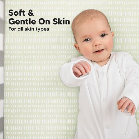ملاءات سرير الأطفال من KeaBabies مكونة من قطعتين للأولاد والبنات، مقاس 52x28 ملائمة (نقش) | الفسكوز المشتق من الخيزران، ملاءات سرير الأطفال الصغار محايدة، ملاءة مرتبة مناسبة لسرير الأطفال القياسي، ناعمة ومريحة in Kuwait