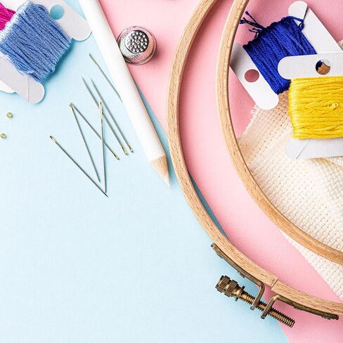 Aida Cloth, 14 Count, 15" x 18", Light Oatmeal Cross Stitch Fabric for Embroidery, Cross Stitch, Machine Embroidery and Needlepoint in Kuwait