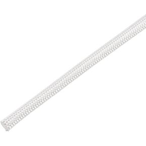 DMiotech 7mmx1m(3.3ft) Fiberglass Sleeve Insulating Small Lines Fabric Tubing for Wire Protecting with Resin White