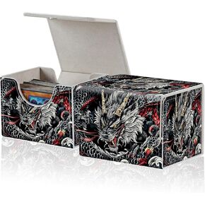 for MTG Commander Deck Box,Card Deck Box for Trading Card Yugioh MTG Cards,Fits 100 Double Sleeved Cards,PU Leather Magnet TCG MTG Deck Case for Magic Commander Deck Box,Colorful Bear