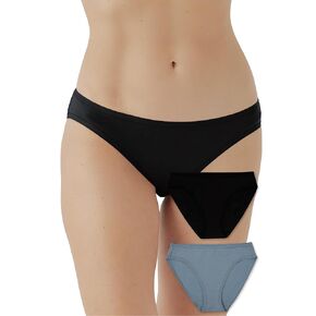 Pact Women's Organic Cotton Classic Fit Bikini 2-Pack