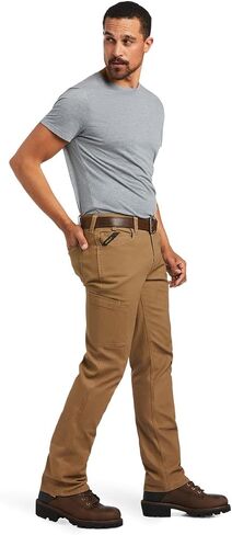 Ariat Male Rebar M7 Slim DuraStretch Made Tough Straight Pant Field Khaki 33W x 32L in Saudi Arabia