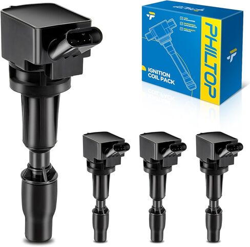 PHILTOP Ignition Coil Pack, UF764 Replacement for G70, G80, G90, Santa Fe 2019-2020, Sonata 2015-2019, Tucson 2018-2020, Veloster N 2020-2021, Optima, Sorento, IGC181 Ignition Coil Set of 4 in Saudi Arabia
