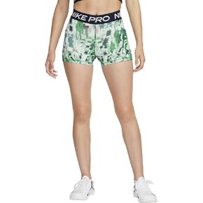 Nike Women's Pro 3" Shorts (as1, Alpha, s, Regular, Regular, Malachite/Obsidian)