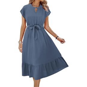 ECOWISH Summer Dresses for Women 2022 High Neck Sleeveless Lace A Line Sexy Short Dress Graduation Cocktail Sundress