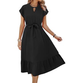 ECOWISH Summer Dresses for Women 2022 High Neck Sleeveless Lace A Line Sexy Short Dress Graduation Cocktail Sundress