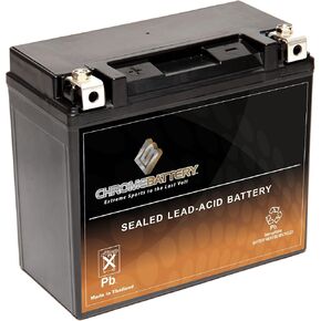 Chrome Battery YT9B-BS Maintenance Free Replacement Battery: 12 Volts, 8Ah, Nut and Bolt (T3) Terminal