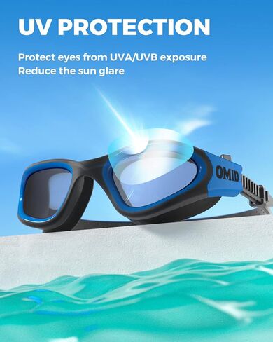 OMID Swim Goggles, P2 Polarized 【Patent & Upgrade】 Anti-Fog Anti-UV No Leakage Swimming Goggles for Adult Men Women Youth in Kuwait
