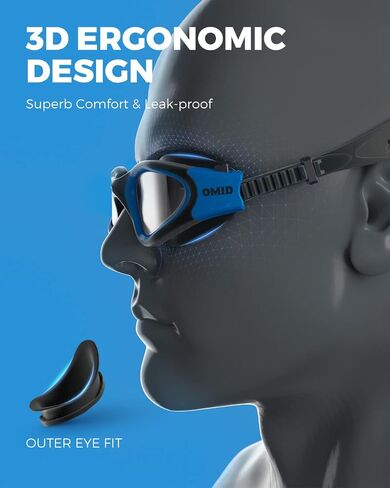 OMID Swim Goggles, P2 Polarized 【Patent & Upgrade】 Anti-Fog Anti-UV No Leakage Swimming Goggles for Adult Men Women Youth in Kuwait