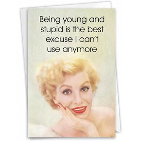 NobleWorks - Funny Happy Birthday Card with Envelope - Colorful Humor Card, Greeting Note - Be A Unicorn C6893BDG