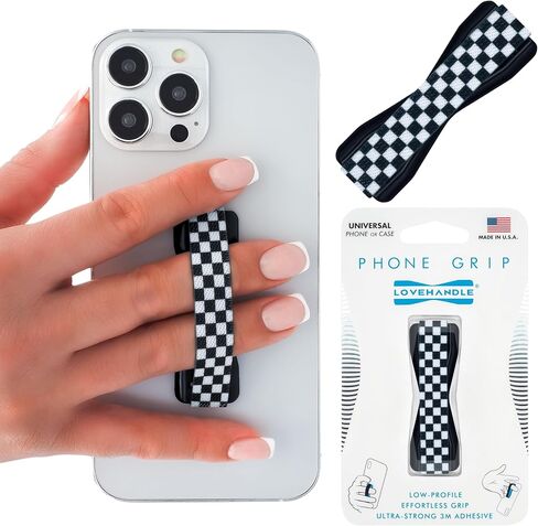LOVEHANDLE Universal Phone Grip for Most Smartphones, Mini Tablets and Cases, Cherry Blossom Design Elastic Strap with White Base, lh-01-cherryblossom in Kuwait