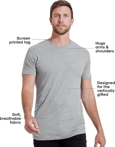 True Classic Men's Short Sleeve Crew Neck T-Shirt, XL, Heather Grey, 3 Pack in Kuwait
