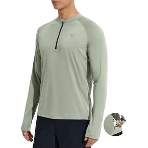 BALEAF Men's Sun Shirts UPF 50+ Long Sleeve 1/4 Zip Pullover SPF UV Protection Lightweight Quick Dry