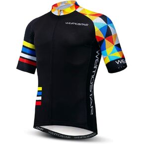 Mens Cycling Jersey Shirt,Short Sleeve Bike Jersey Riding Tops Outdoor MTB Cycling Clothing