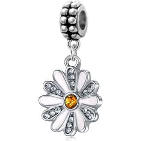 Dangle Daisy Flower Charm Bead