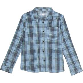 Quiksilver Boys Flaming Box Ls Tee Shirt, Vallarta Blue Heather, 7X