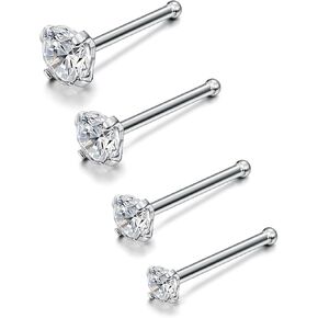 Jstyle 20G الفولاذ المقاوم للصدأ الأنف خواتم ترصيع ثقب الجسم مجوهرات 1.5mm 2mm 2.5mm 3mm in Kuwait