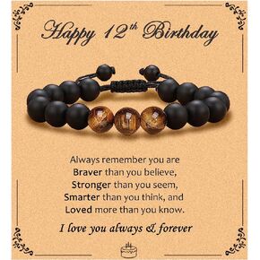 Birthday Bracelet For Men,Birthday Gifts,Crystals Bracelet,Tigers Eye Bracelets,Natural Stone Bracelet For Husband Boyfriend Father Dad Son Papa Grandpa Brother,Birthday Gifts