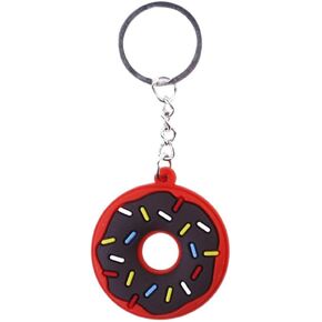 tenghong2021 Fun Cute Donut Keychain for Girl Woman Birthday Gift Theme Decorations Party Favors Purse Car Accessories (Purple) in Kuwait