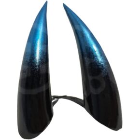 Gothic Devil Horns Hair Clips Ghost Forehead Horns Kids Adult Halloween Costume Hair accessory Cosplay Anime Long (H: 5.5" clip for on the hair),)