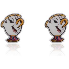 Beauty Beast Movie Inspired Mrs. Potts and Chip Dangle Earrings Fairytale Earrings for Her