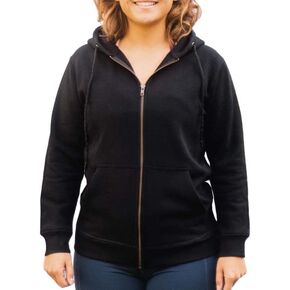 100% GOTS Organic Cotton Women's Zip Up Hoodie - Fair Trade Certified Zipper Hoodie for Women