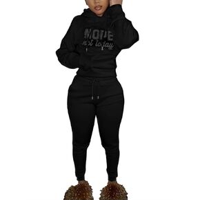 KANSOON Sweat Suit for Women 2 Piece Set Print Long Sleeve Hoodie Pullover Bodycon Jogger Sweatpants Tracksuit Outfit