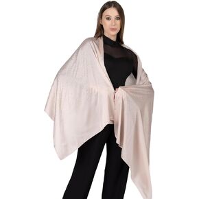 Envy Us Boutique بعد الحفلة، غلاف من مزيج الحرير، باشمينا مزين بالكريستال، شالات وأغطية للفساتين الرسمية، وشاح للرأس