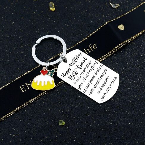 isiyu Happy Birthday Gifts for Women Man Gifts for Women Birthday Unique Best Friends Friendship Keychain for BFF Bestie Female Her Unique Sweet Birthday Family Women’s Presents in Saudi Arabia