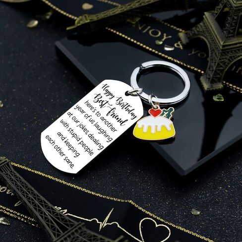isiyu Happy Birthday Gifts for Women Man Gifts for Women Birthday Unique Best Friends Friendship Keychain for BFF Bestie Female Her Unique Sweet Birthday Family Women’s Presents in Saudi Arabia