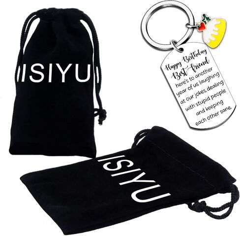 isiyu Happy Birthday Gifts for Women Man Gifts for Women Birthday Unique Best Friends Friendship Keychain for BFF Bestie Female Her Unique Sweet Birthday Family Women’s Presents in Saudi Arabia