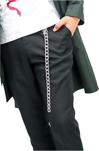 C-ZOFEK Men's US Size Cosplay Costume Jacket Shirt with Silver Chain for Halloween Party in Saudi Arabia