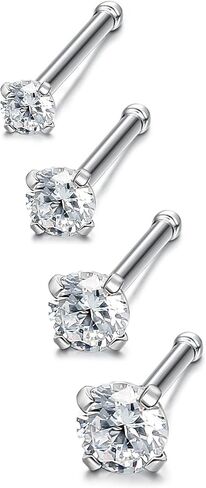 Jstyle 20G Stainless Steel Nose Rings Studs Piercing Body Jewelry 1.5mm 2mm 2.5mm 3mm in Saudi Arabia