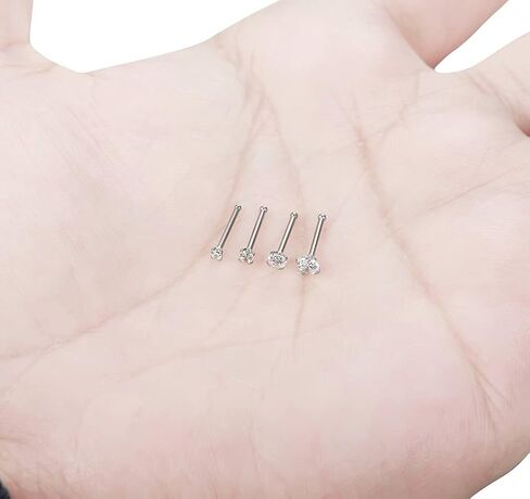 Jstyle 20G Stainless Steel Nose Rings Studs Piercing Body Jewelry 1.5mm 2mm 2.5mm 3mm in Saudi Arabia
