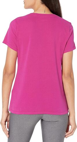 Women's Woven Logo Patch Short Sleeve Crew Neck Tee in Saudi Arabia