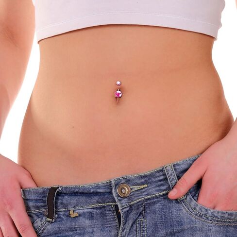 BodyJ4You 50 قطعة حلقات زر البطن الموز الحدائد 14 جرام الصلب شريط مرن مزيج اللون مجوهرات للجسم in Saudi Arabia