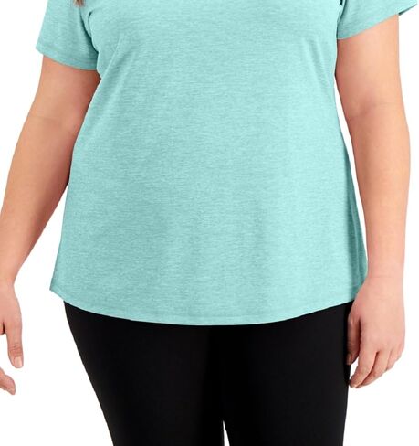Women's Rapidry V Neck Performance T-Shirt Blue Size 1X in Saudi Arabia